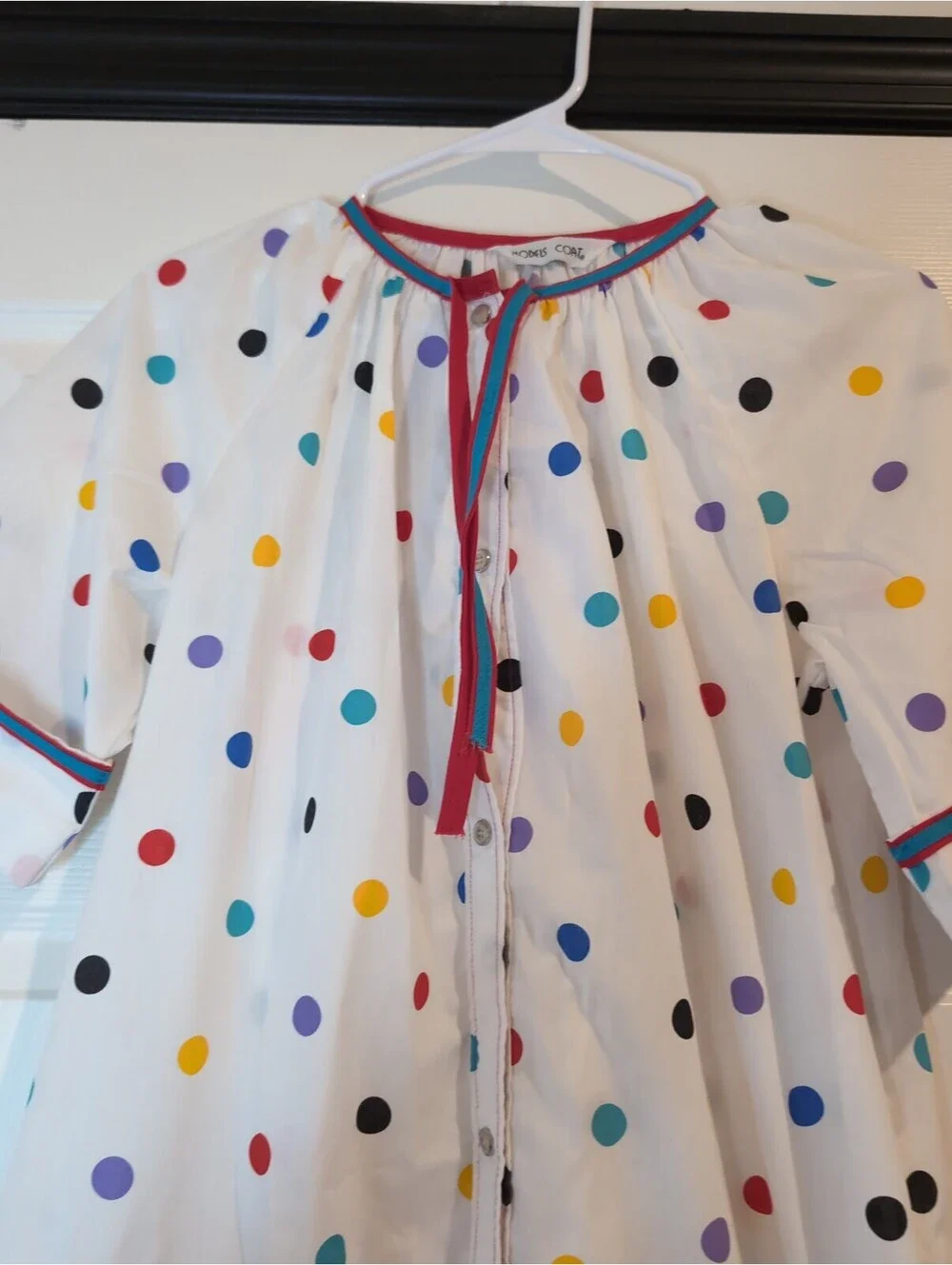 Large/XL vintage polka dot models coat/robe